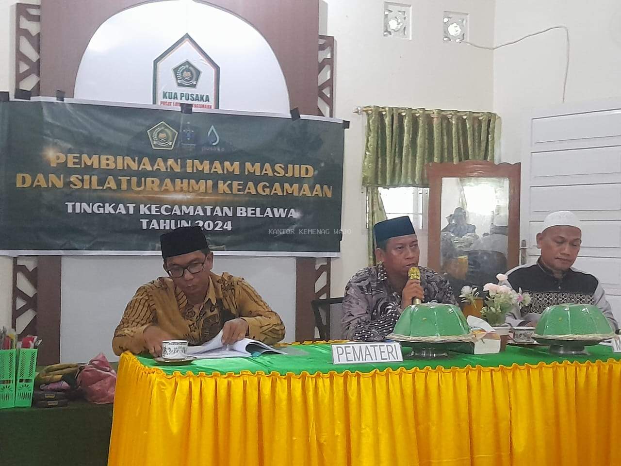 Pembinaan Imam Masjid di KUA Belawa, Bimas Islam Sampaikan 3 Hal Penting