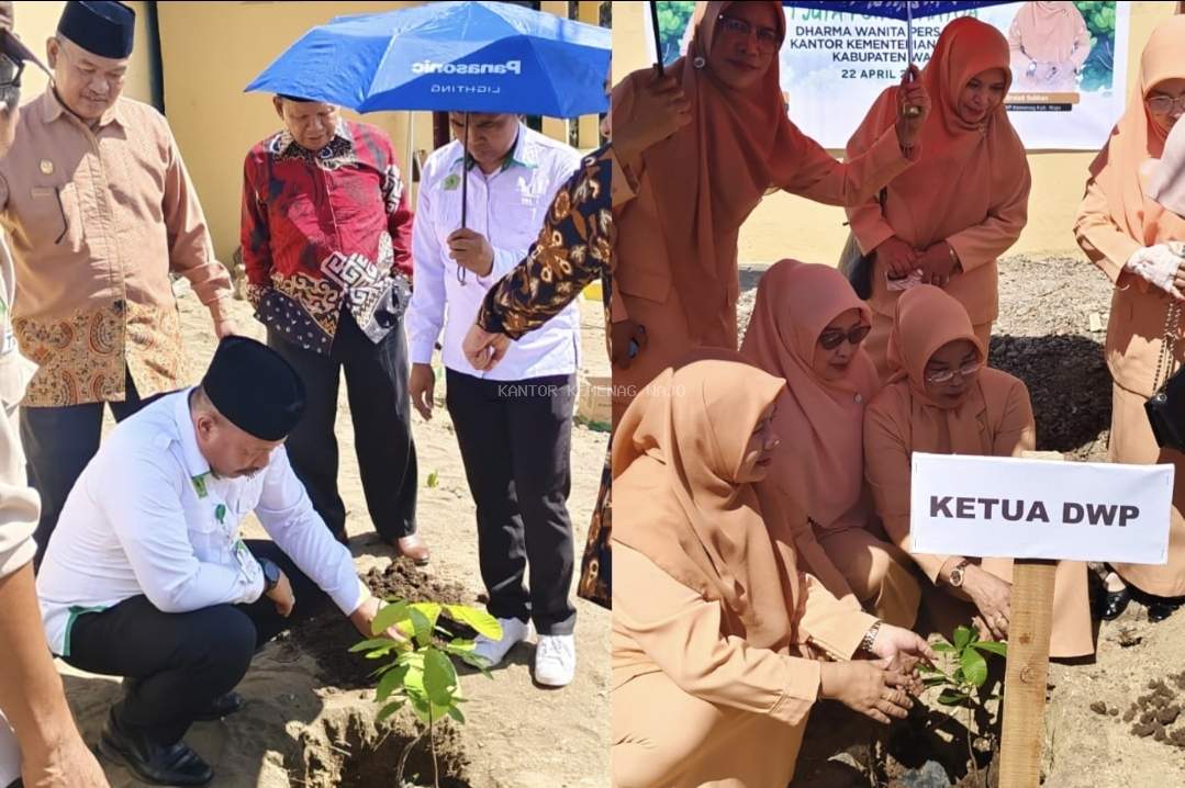 Kakanwil Kemenag Sulsel Tanam Pohon Matoa di Wajo, Dukung Program Nasional Penghijauan