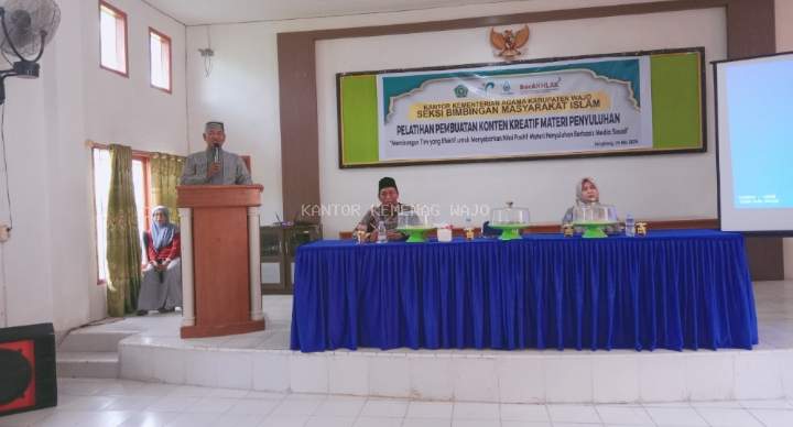 Tingkatkan Kompetensi Penyuluh Agama, Bimas Islam Kemenag Wajo Gelar Pelatihan Konten Kreatif