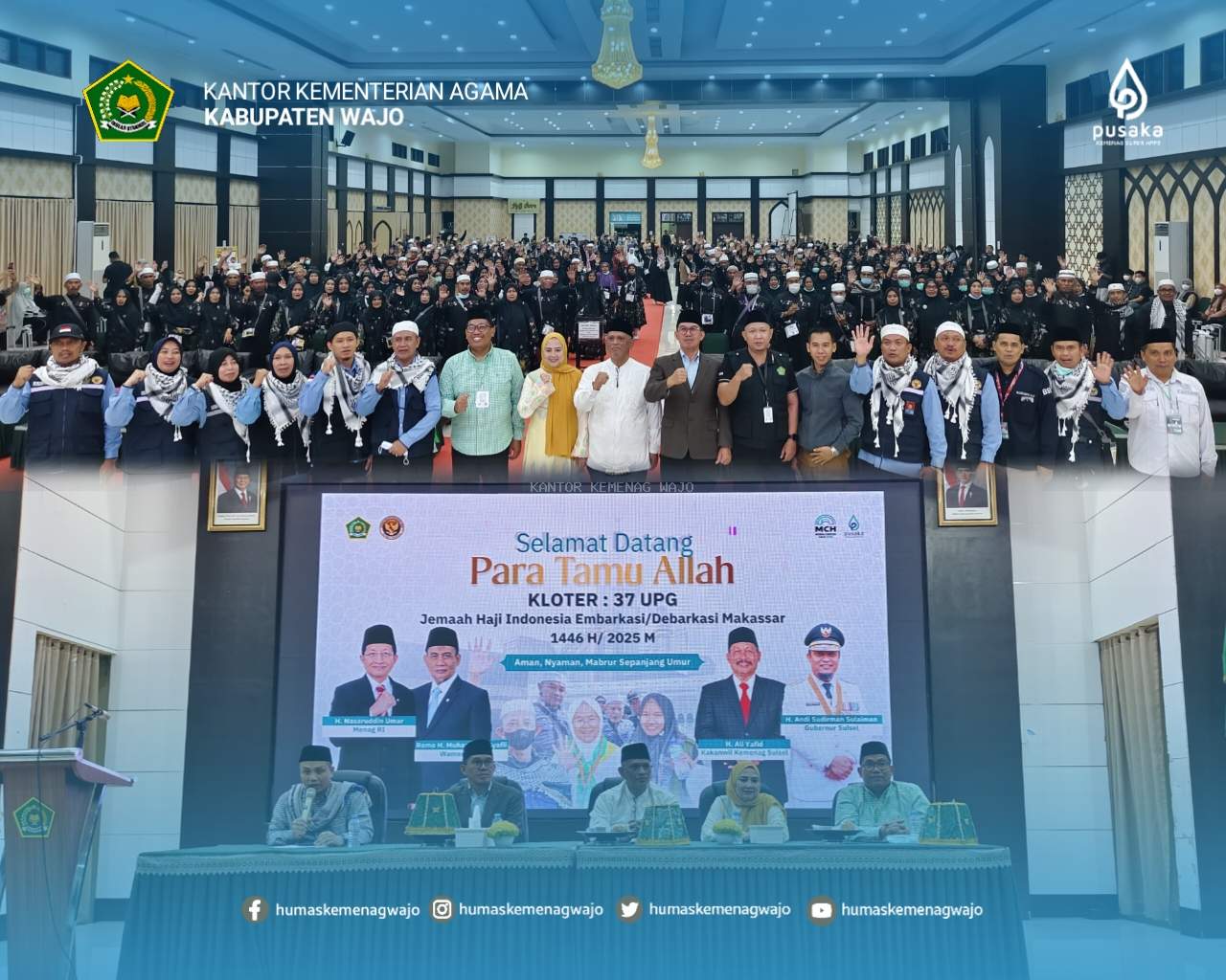 Jemaah Haji Kloter 37 Tiba, Kemenag Wajo dan Pemda Sambut Penuh Syukur
