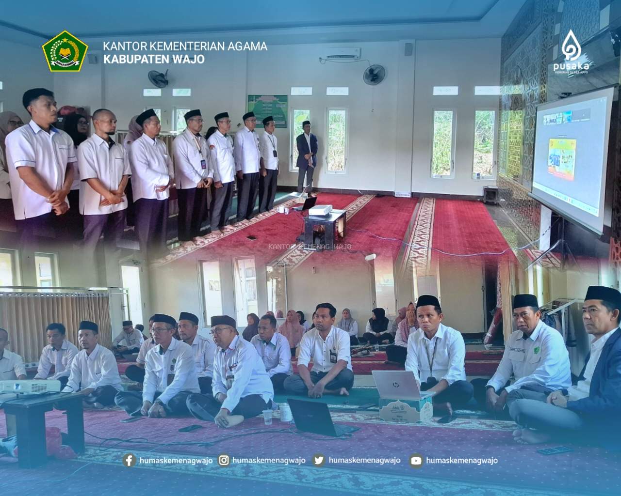 Kemenag Wajo Ikuti Kick Off dan Launching Logo MQK Internasional 2025 Secara Daring