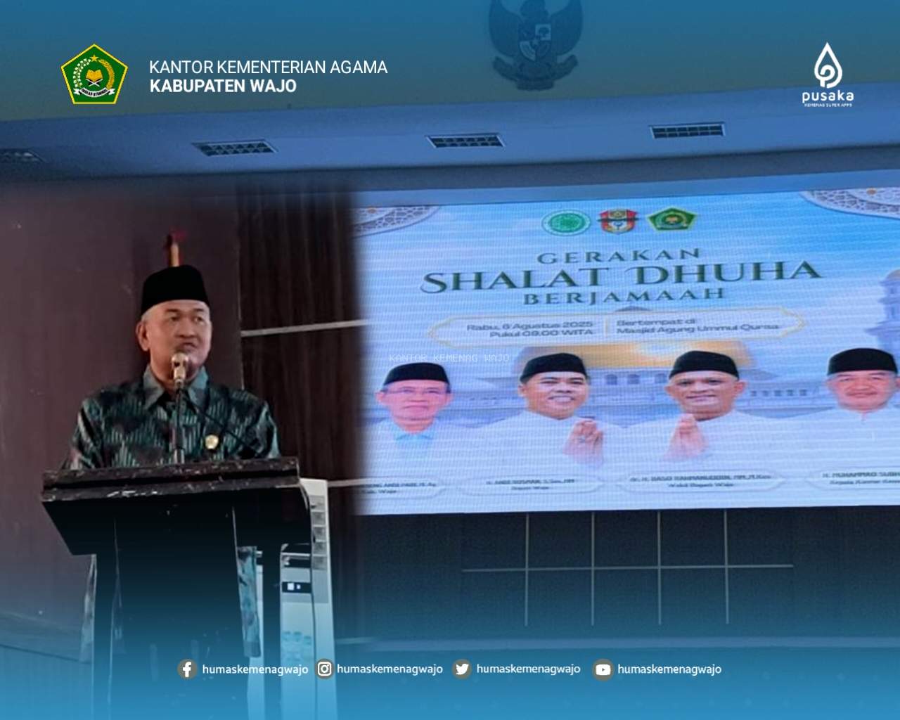 Shalat Dhuha Berjama'ah Segerah Diluncurkan, Kemenag Wajo Siap Kawal Penuh