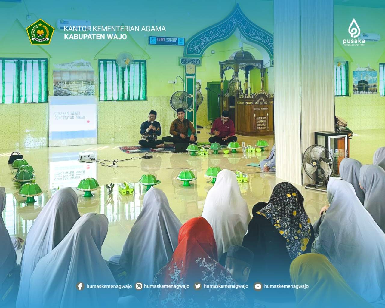 KUA Pammana Gelar Sosialisasi Gerakan Sadar Pencatatan Nikah di Desa Tadang Palie