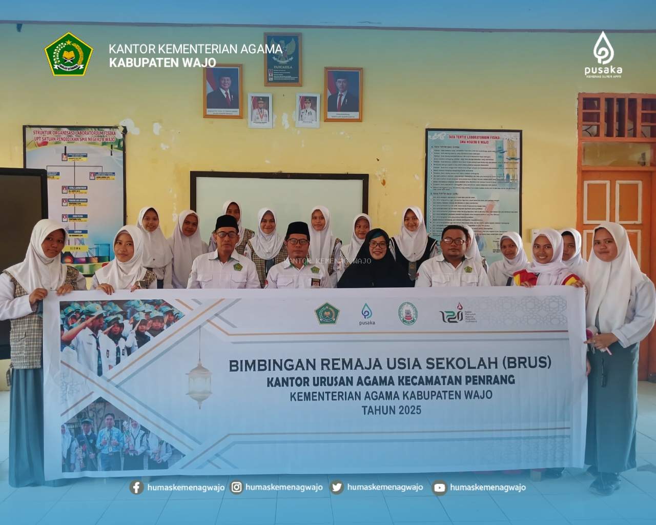 KUA Penrang Gelar BRUS di SMAN 8 Wajo, Usung Tema 
