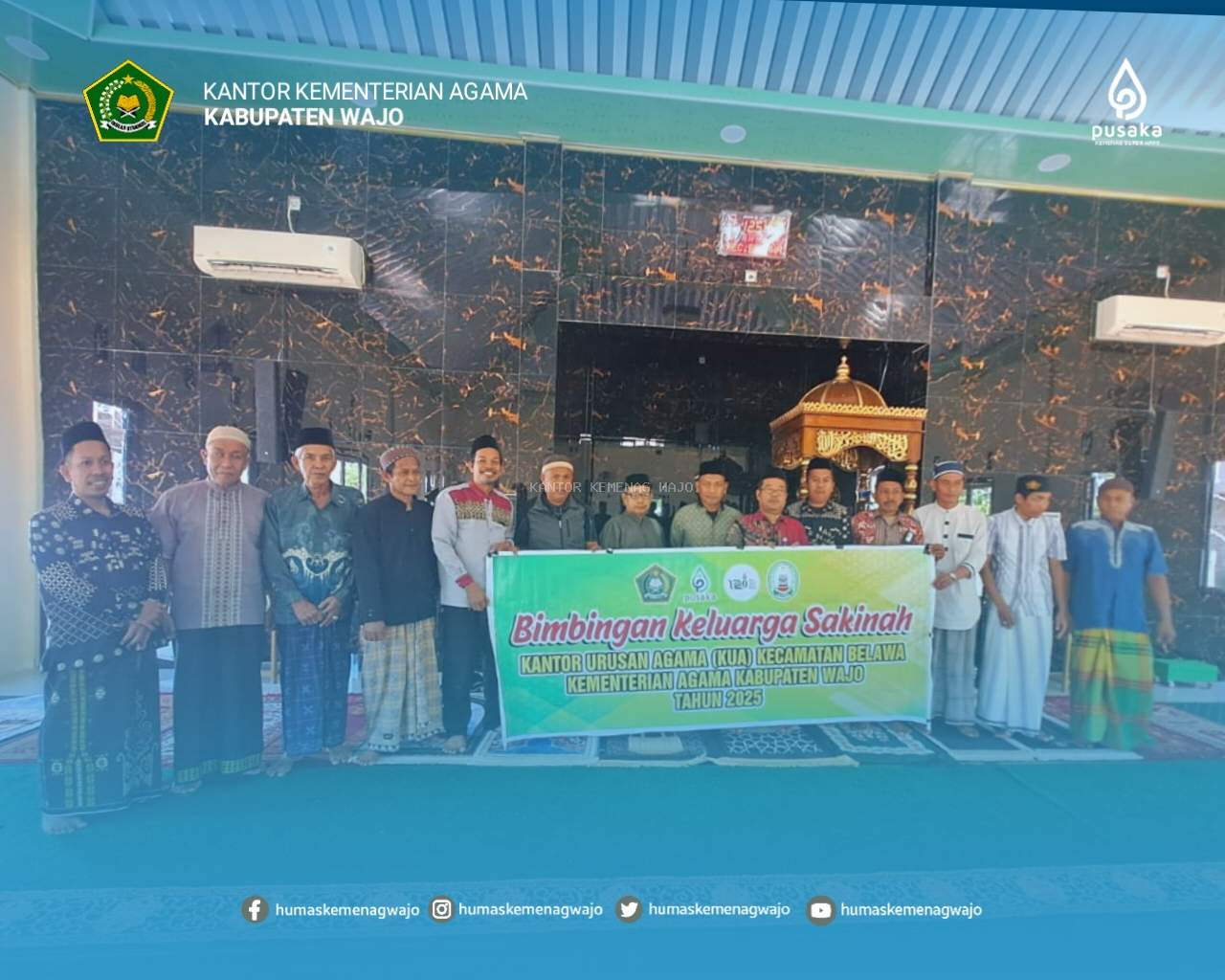 KUA Belawa Gelar Bimbingan Keluarga Sakinah di Masjid Muhammad Al Fatih Siyo