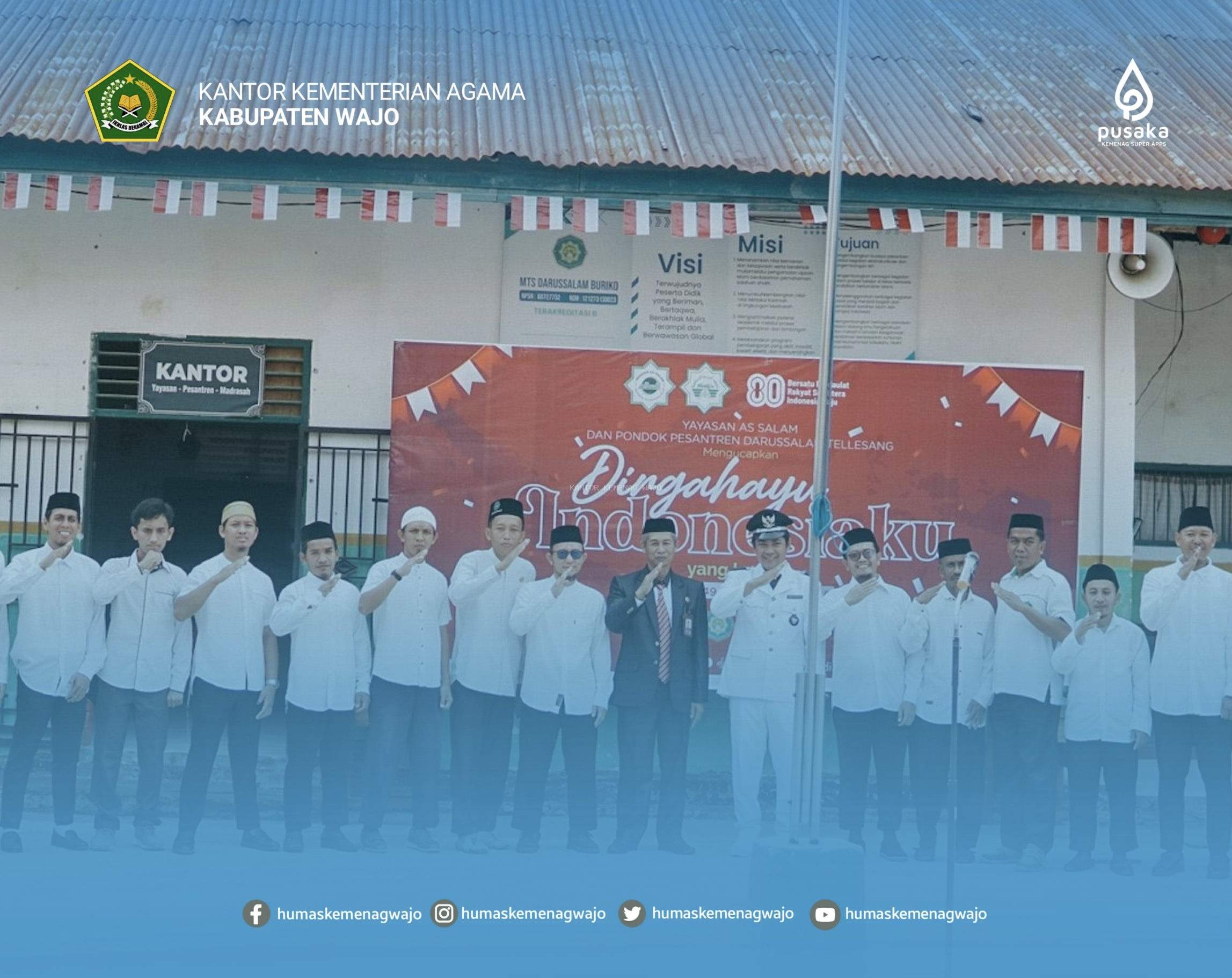 HUT ke-80 RI di Ponpes Darussalam: Momentum Kebangsaan Bersama Kemenag Wajo