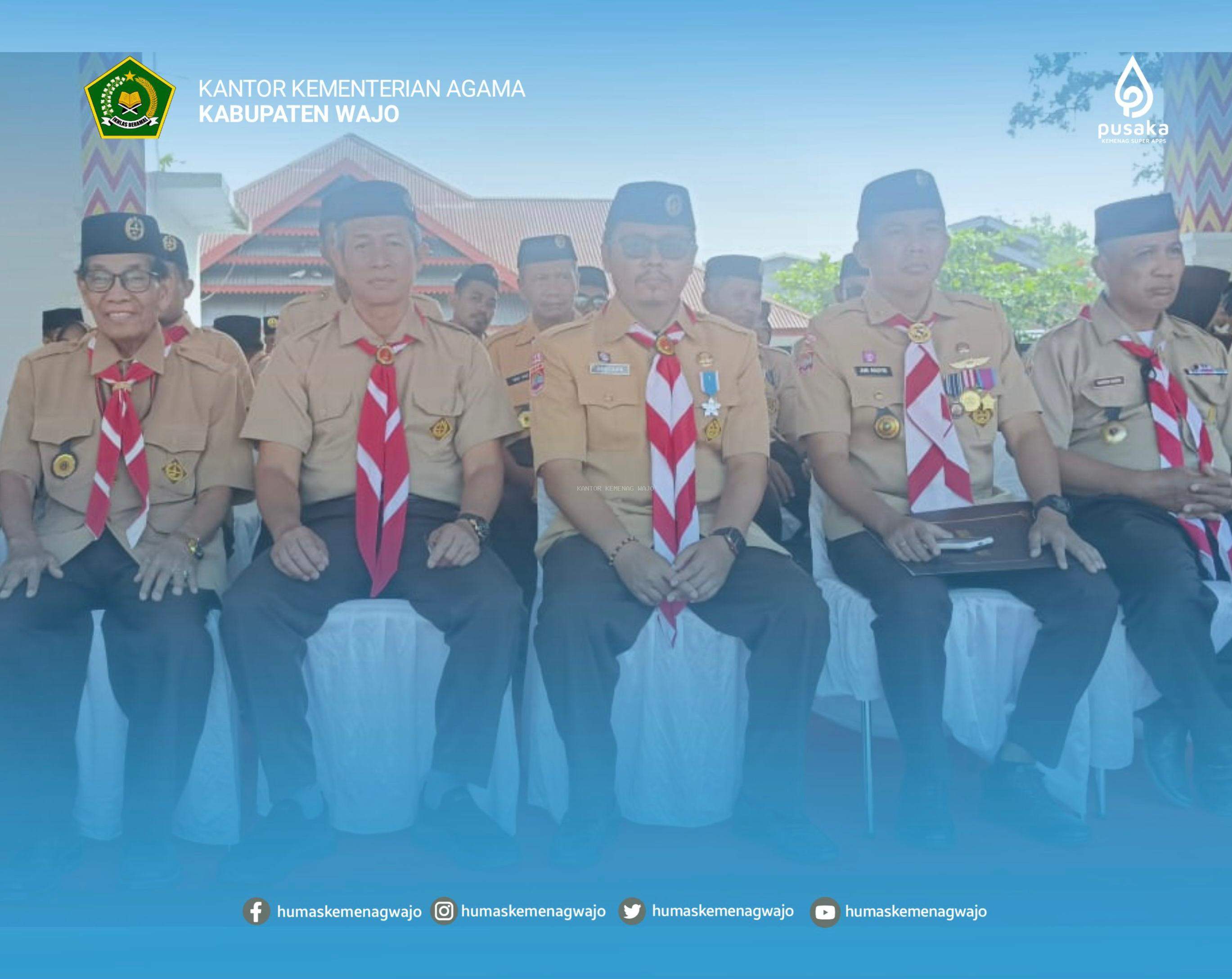 Semarak Hari Pramuka ke-64, Kasi Pendidikan Madrasah Kemenag Wajo Turut Hadiri Upacara
