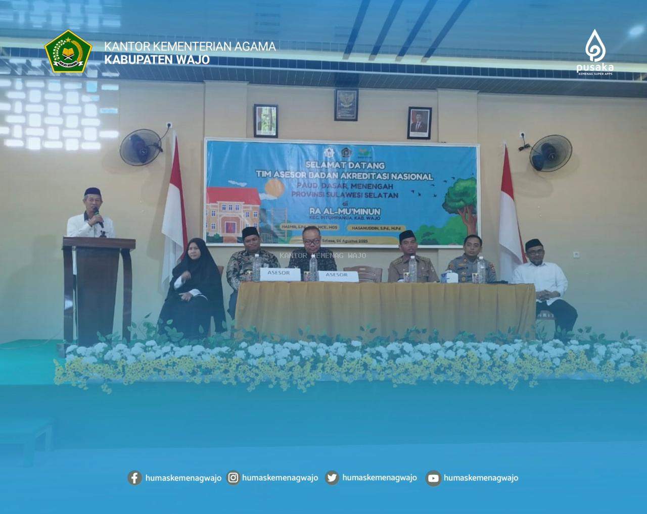 Tingkatkan Mutu RA, Kasi Penmad Kemenag Wajo Sampaikan Arahan pada Visitasi Akreditasi RA Al-Mu’minun Buriko