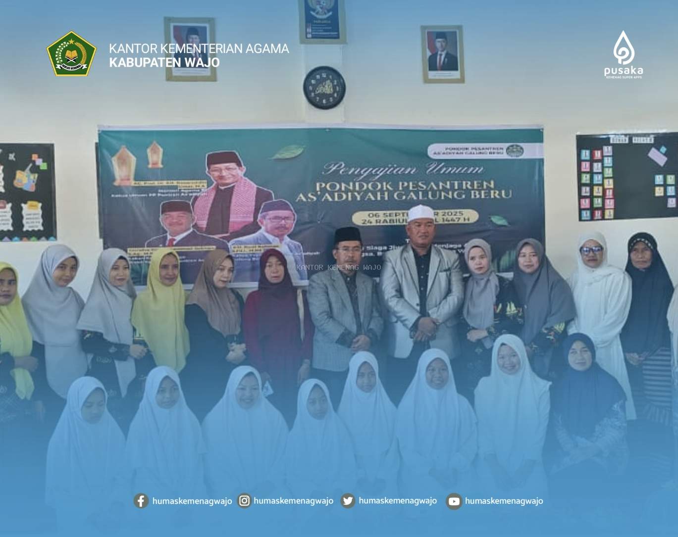 Kuatkan Silaturahmi, Kepala Kemenag Wajo Hadiri Pengajian Umum di Ponpes As’adiyah Galung Beru