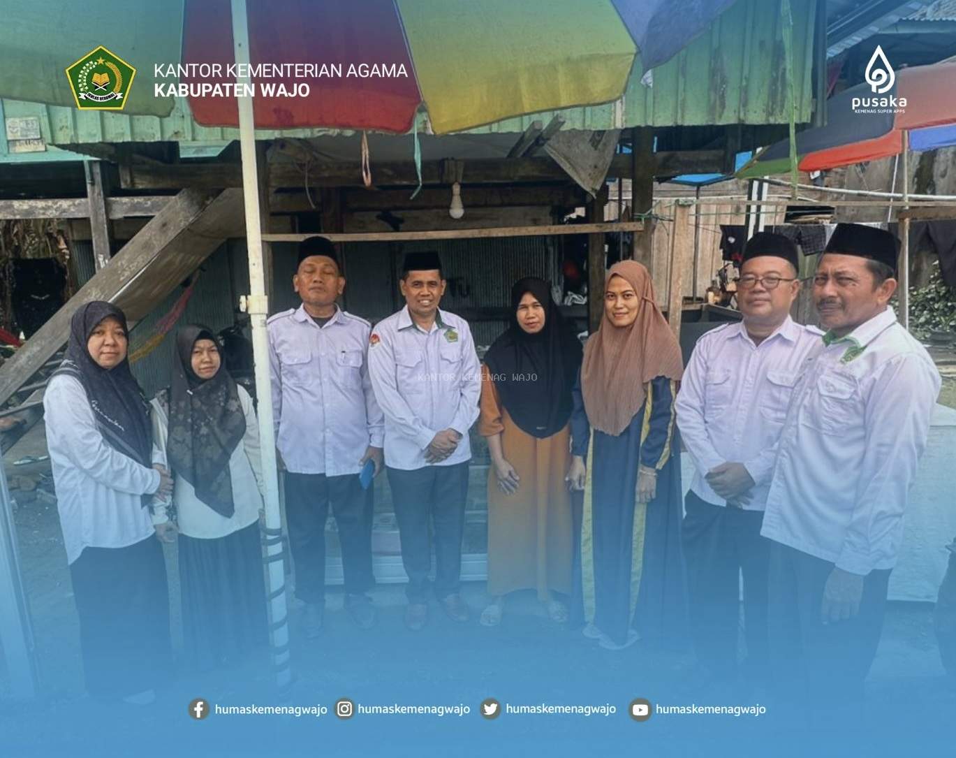 Monitoring dan Evaluasi Program PEU KUA Kecamatan Belawa oleh Kementerian Agama Kabupaten Wajo