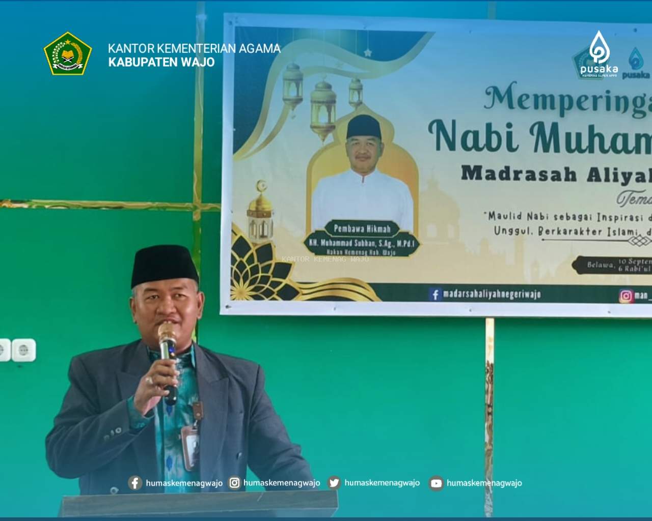 Peringatan Maulid Nabi Muhammad SAW di MAN Wajo: Kepala Kemenag Wajo Tekankan Keteladanan Rasul Ulul Azmi