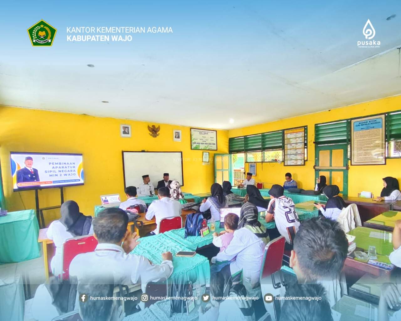 Peresmian PTSP MIN 2 Wajo, Kepala Kemenag Tekankan Disiplin dan Integritas ASN