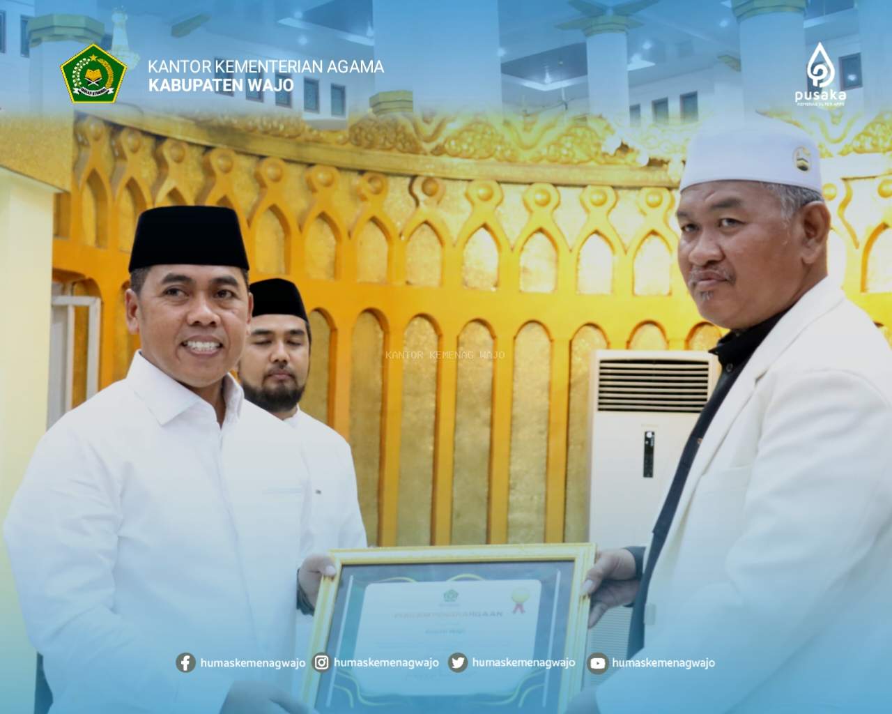 Bupati Wajo Diganjar Penghargaan atas Dukungan Program Penyuluh Agama