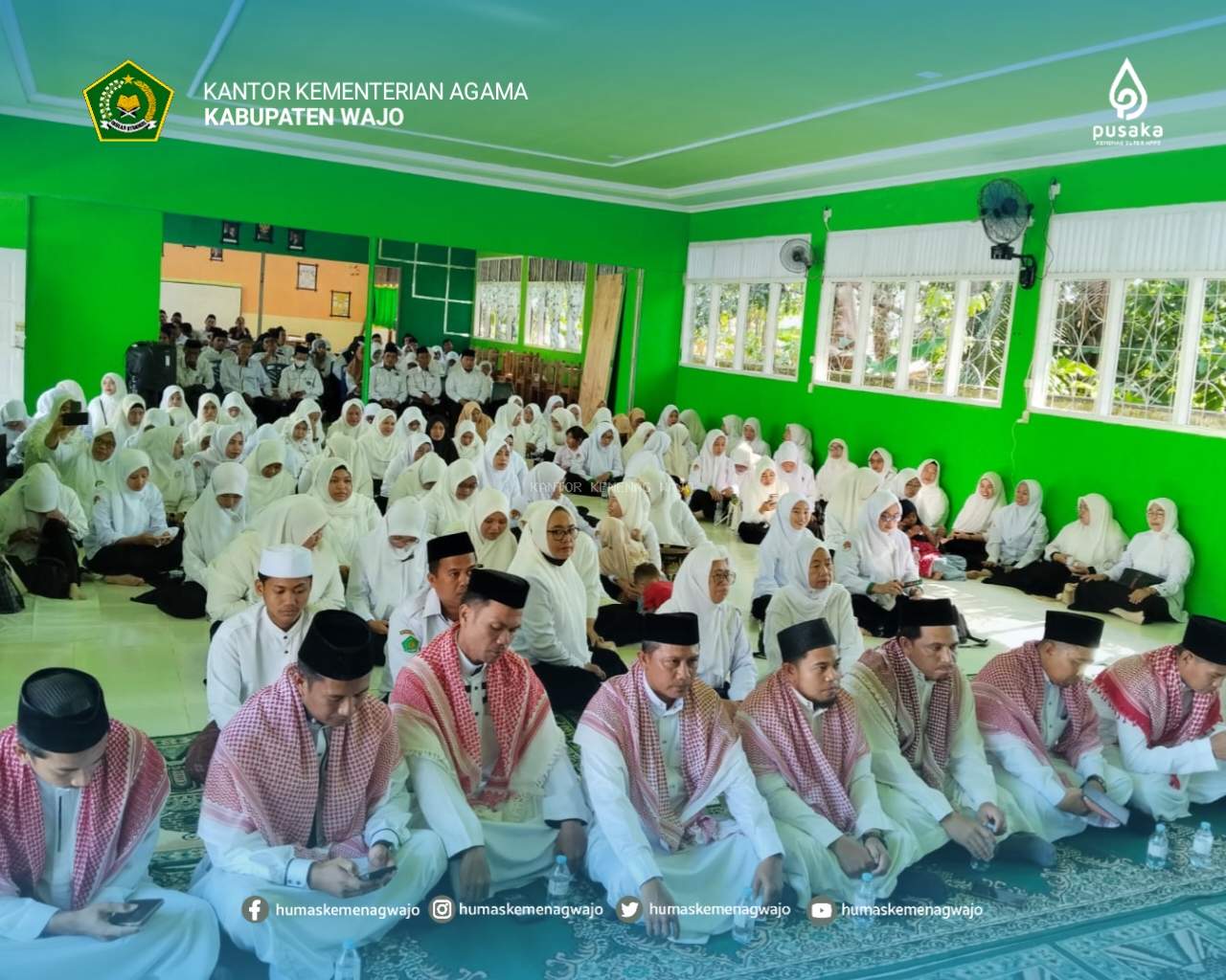 Guru Madrasah Se-Kecamatan Belawa Gelar Maulid Nabi di Aula MAN Wajo, Kakan Kemenag Sampaikan Hikmah