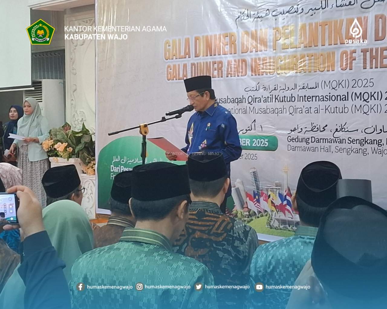 Menag Kukuhkan 89 Dewan Hakim MQKI 2025, Kakan Kemenag Wajo Harapkan As'adiyah Makin Mendunia