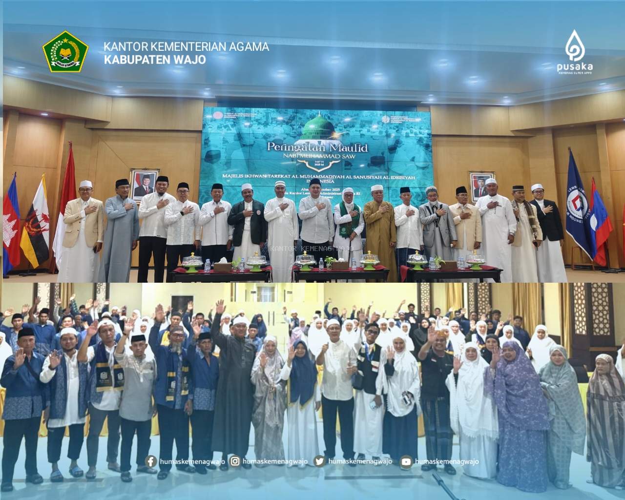 Maulid Nabi di Makassar, Kakan Kemenag Wajo Hadir Sebagai Khalifah Thareqat