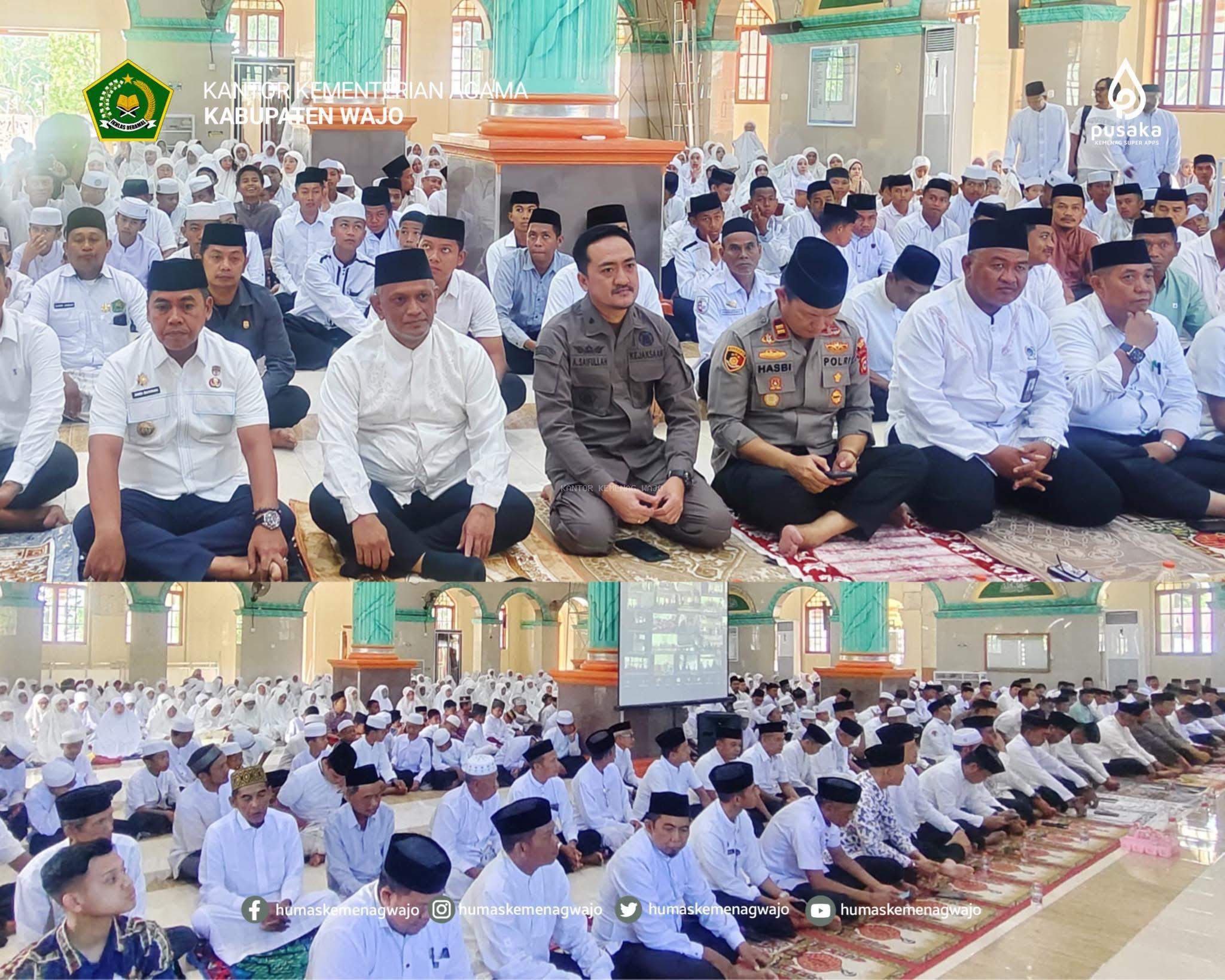 Kemenag Wajo Hadiri Kegiatan Religius Pemkab, Shalat Dhuha Berjamaah di Paria