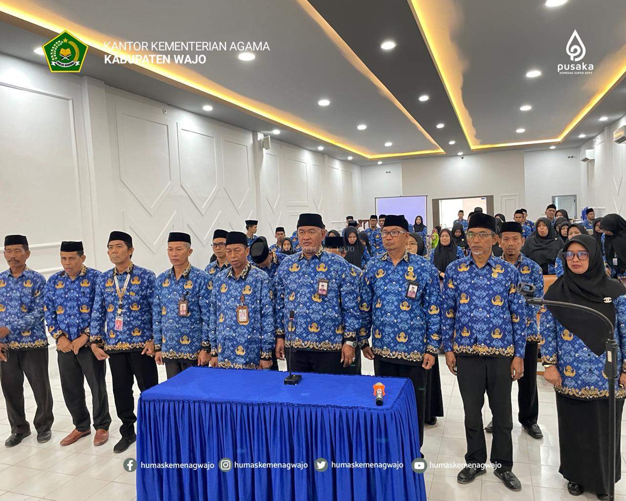Kemenag Wajo Siap Jalankan Program Penguatan SDM ASN Pasca Pengukuhan Dewan Pengurus KORPRI