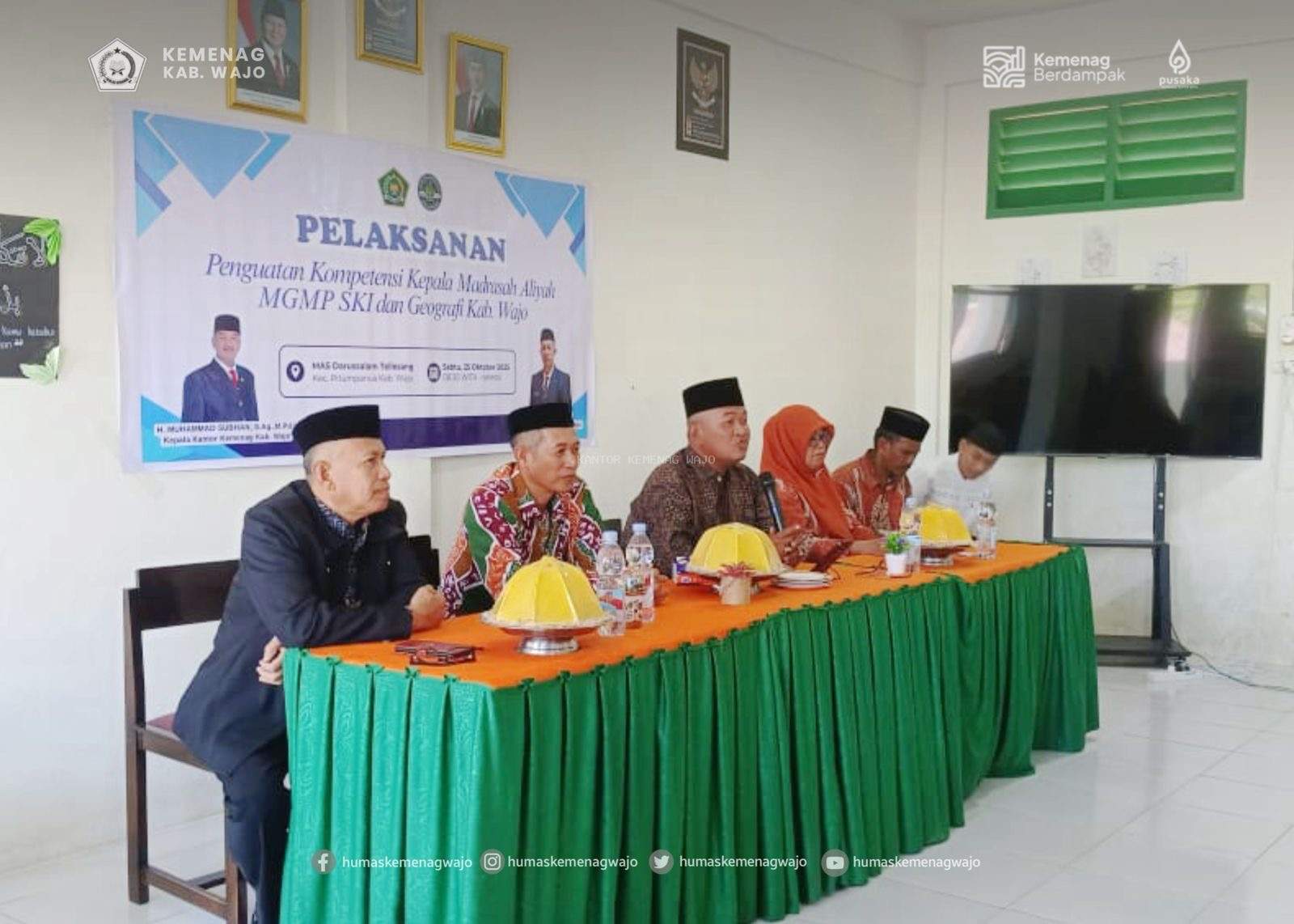 Kemenag Wajo Dorong Penguatan Kompetensi Kepala Madrasah dan Guru SKI-Geografi Melalui Workshop KKMA