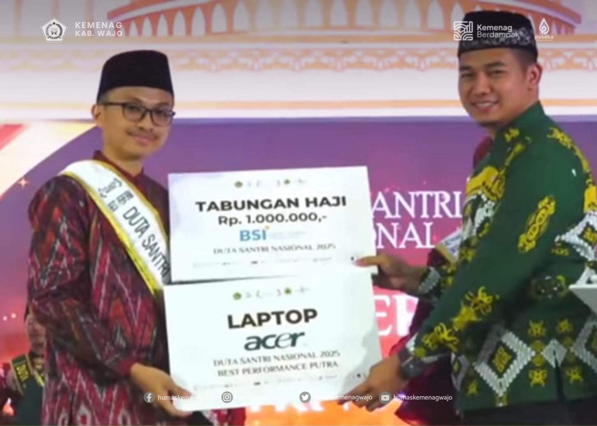 Santri As’adiyah, Awadh Al-Karim, Raih Predikat Best Performance Putra di Ajang Duta Santri Nasional 2025