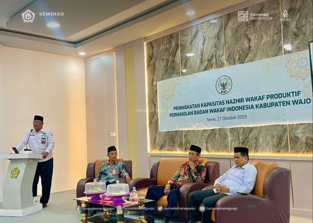 Kakan Kemenag Wajo: Nazhir Harus Amanah dan Inovatif dalam Kelola Wakaf