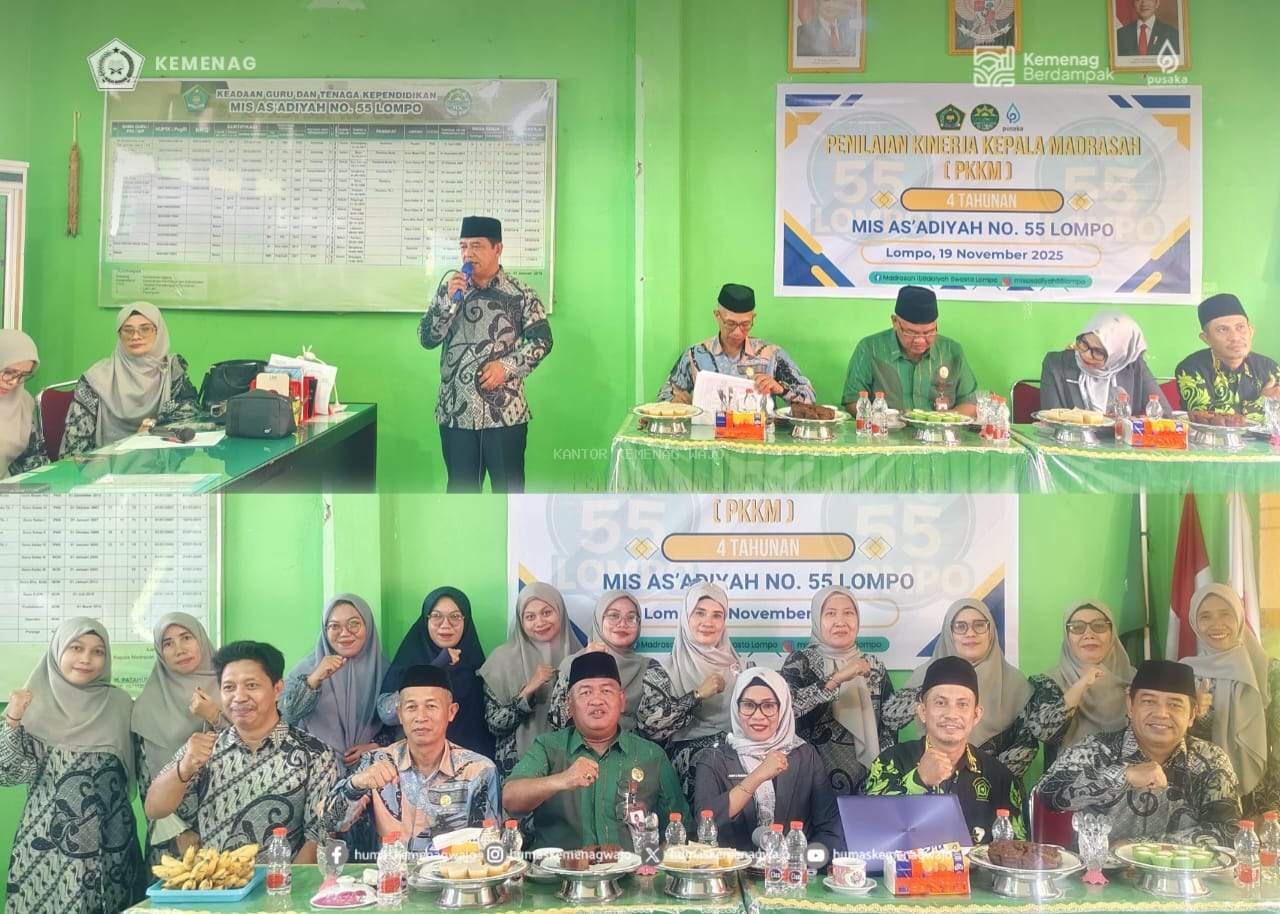Penguatan Mutu Madrasah: Kemenag Wajo Lakukan PKKM Empat Tahunan di MI 55 Lompo