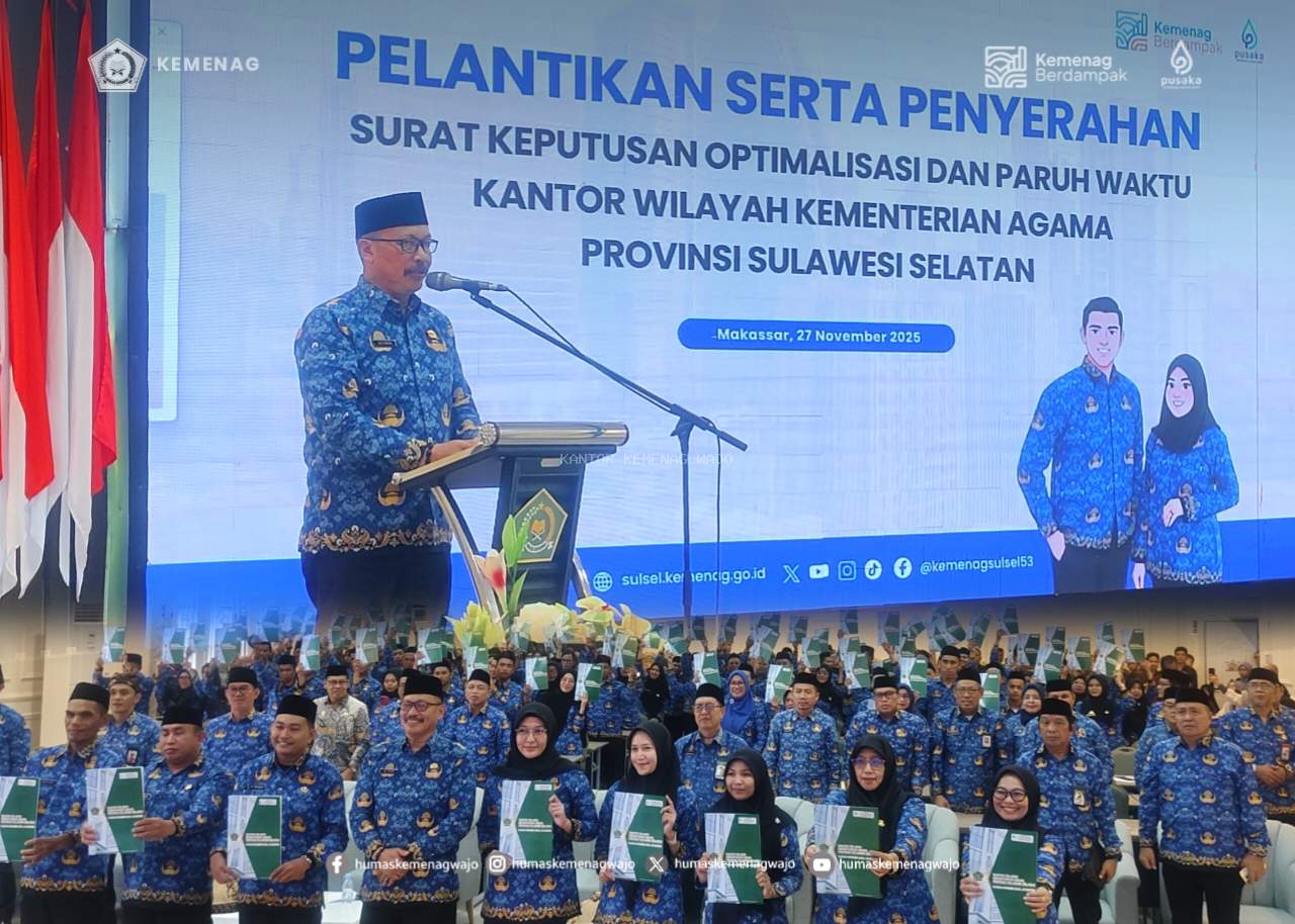 PPPK Asal Wajo Resmi Dilantik di Kanwil Kemenag Sulsel