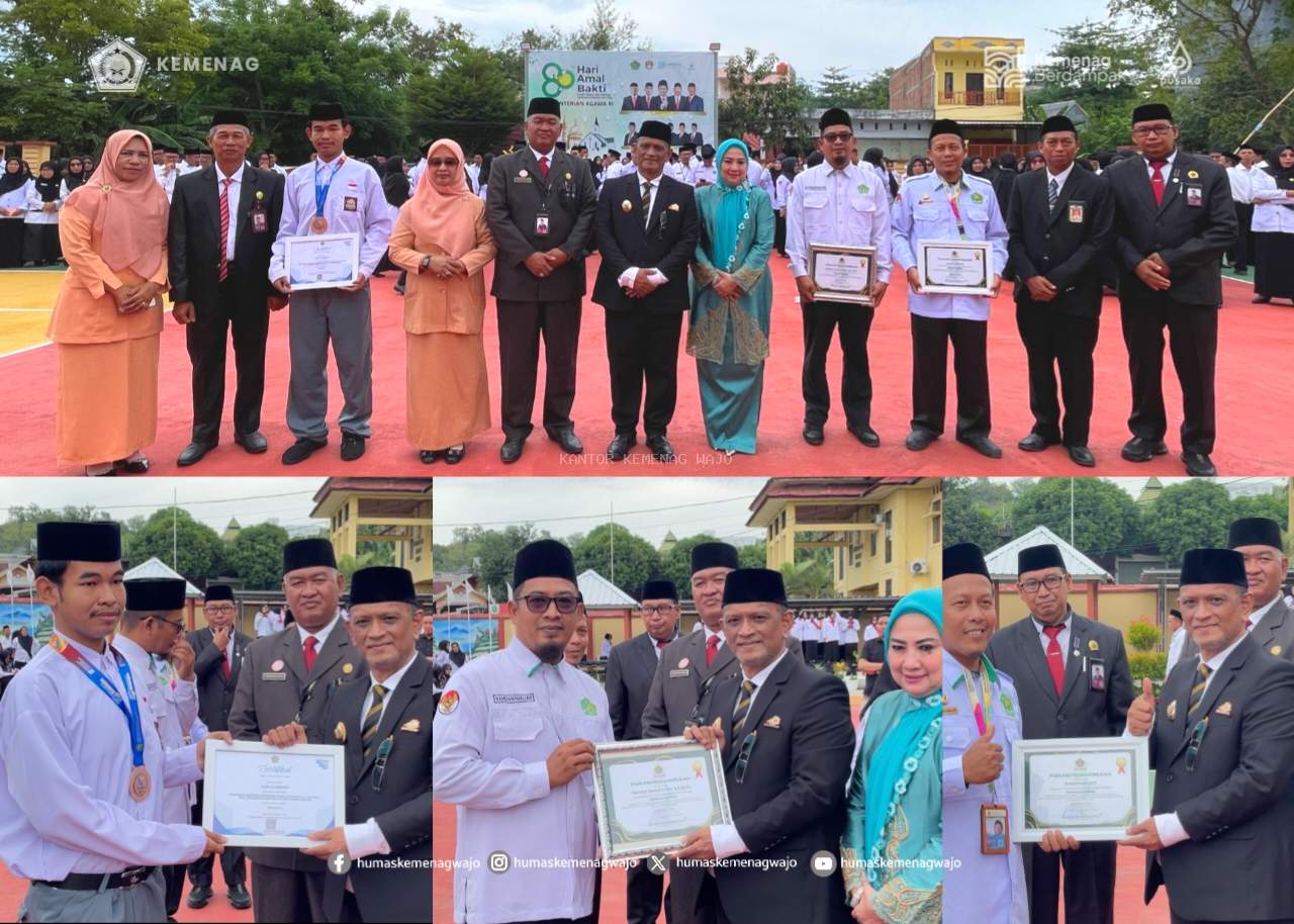 Wakil Bupati Wajo Serahkan Penghargaan Prestasi pada Peringatan HAB