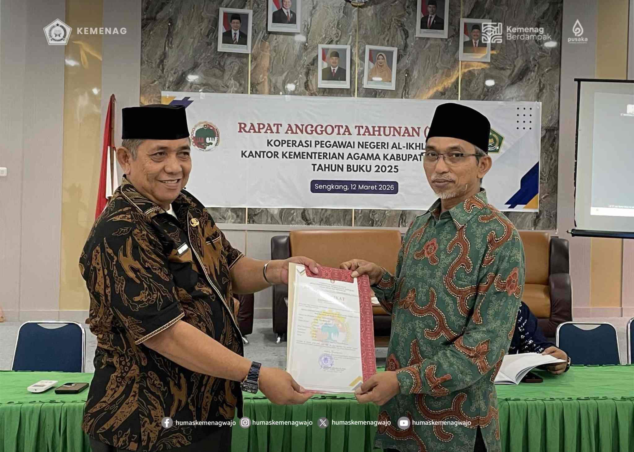 Aset Tembus Rp4 Miliar, RAT Koperasi Al-Ikhlas Kemenag Wajo Pilih Pengurus Baru