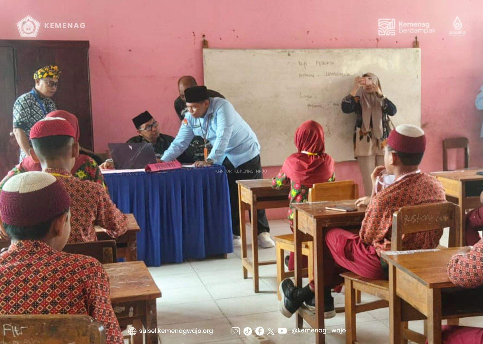 Ujian Berbasis Android di MIN 2 Wajo Dipantau, Sistem Dinilai Minim Celah Kecurangan