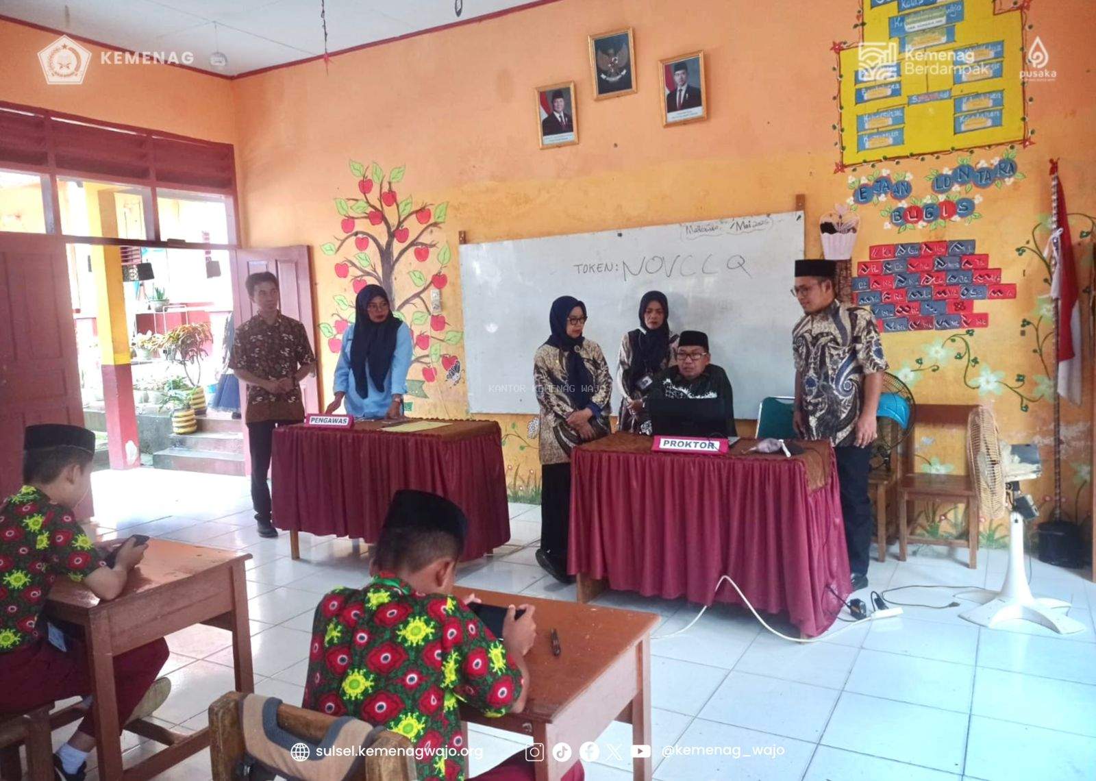 MIN 4 Wajo Gelar UM Berbasis Android, Begini Respons Siswa dan Tim Pemantau