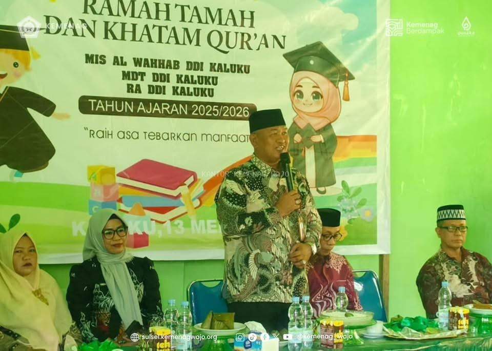Perkuat Pendidikan Karakter, Kakan Kemenag Wajo Hadiri Khatam Qur’an di DDI Kaluku