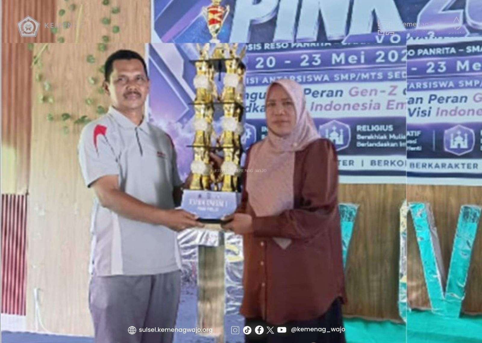 Buktikan Kualitas Cendekia : MTsN Wajo Dominasi Juara Umum 1 PINK VOL. III 2026