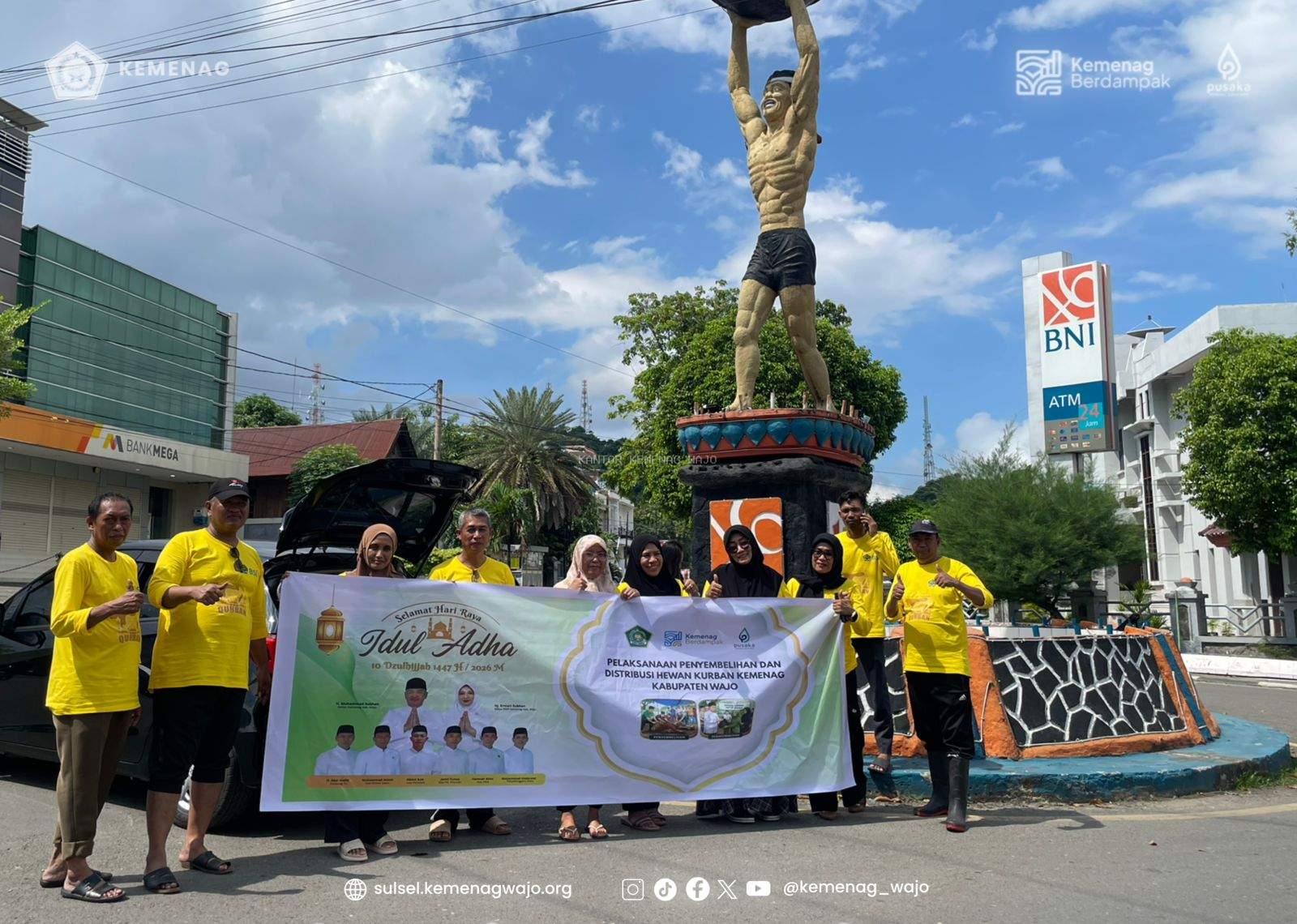 Kurban Kemenag Wajo Hadirkan Kebahagiaan bagi Warga dan Pengemudi Bemor