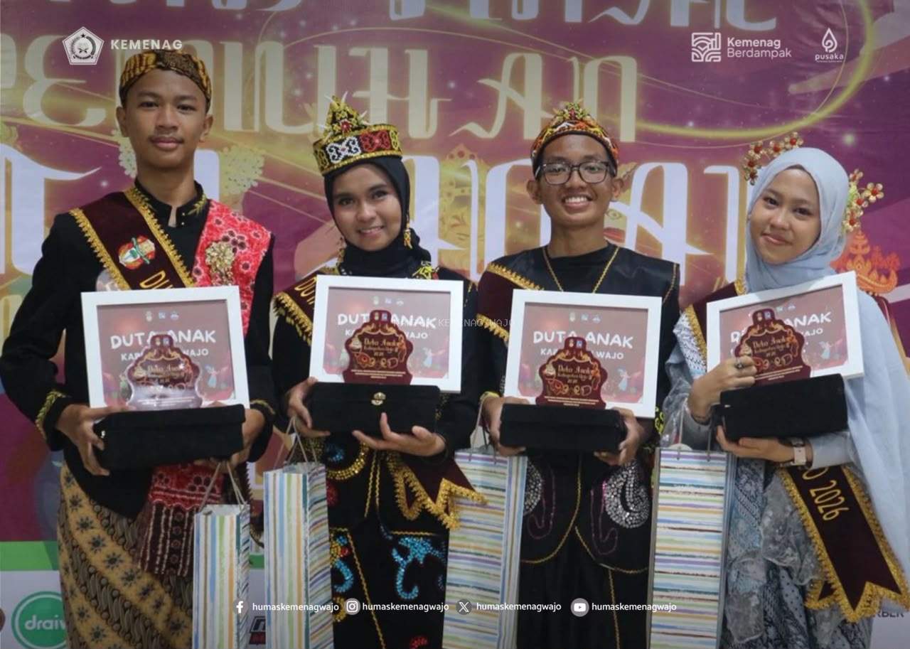 Empat Santri As’adiyah Cetak Prestasi di Duta Anak Wajo 2026, Kemenag Wajo Berbangga