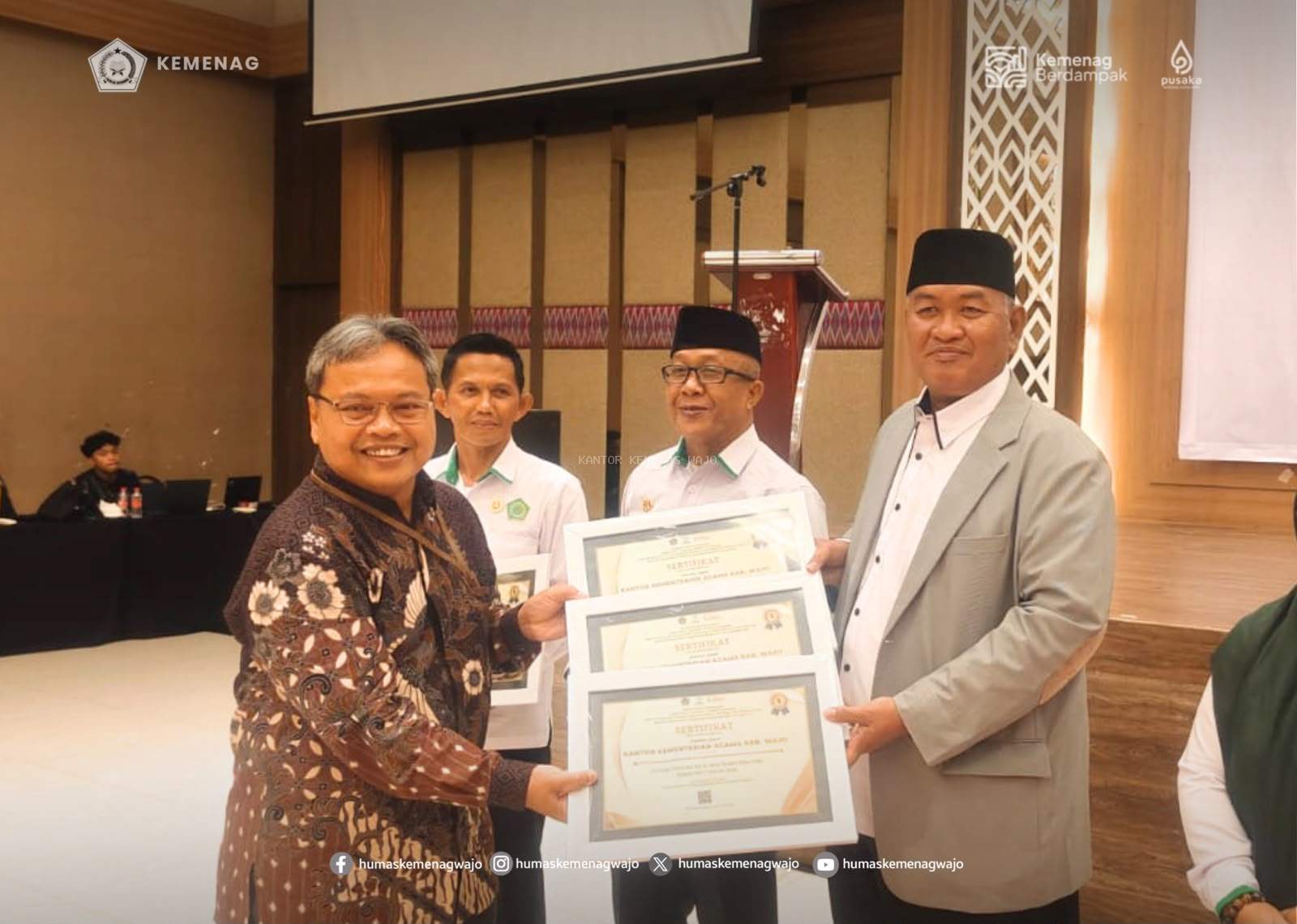 Skor IKPA Sempurna! Kemenag Wajo Masuk Jajaran Satker Terbaik di KPPN Award Semester I 2026