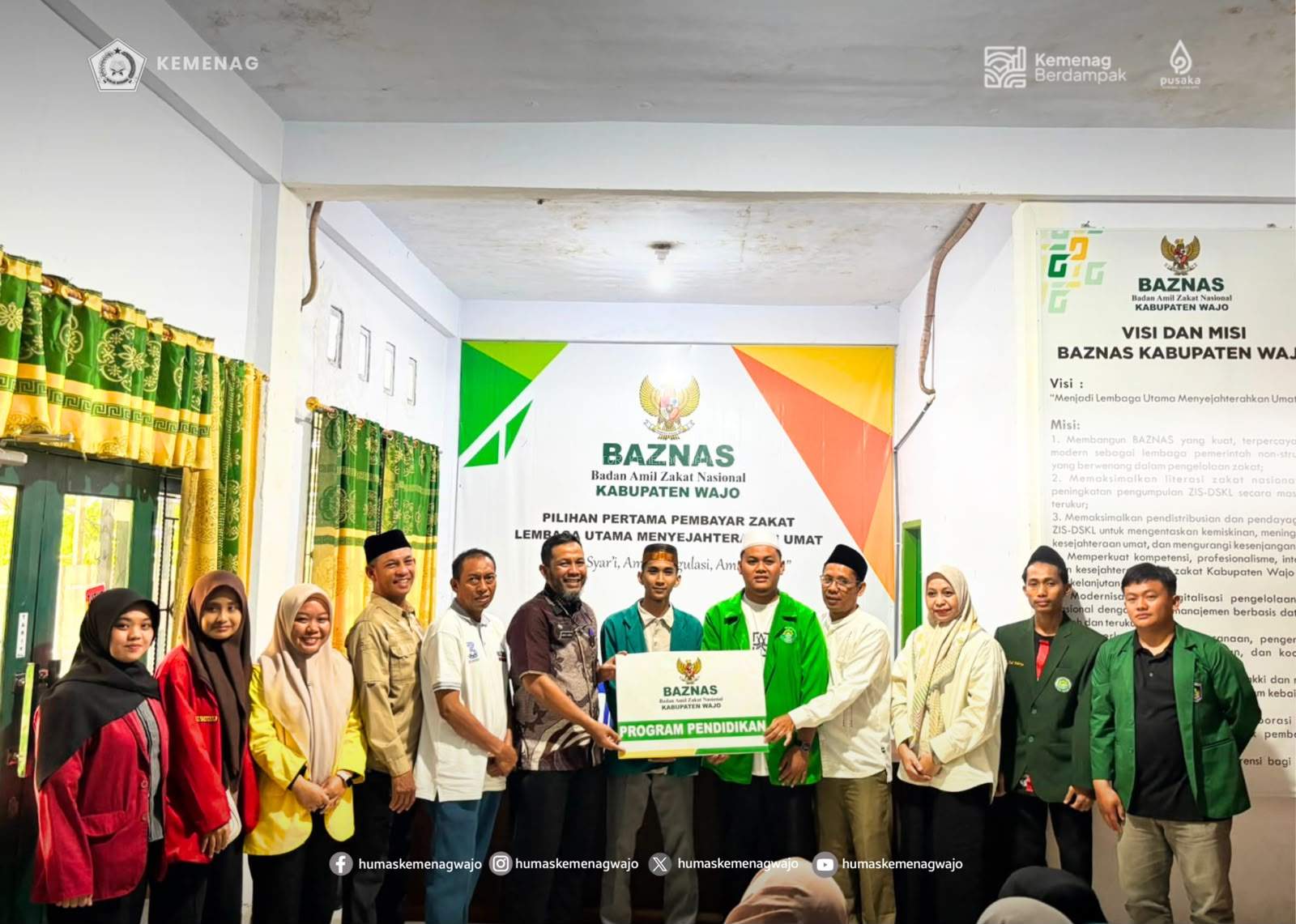 Kemenag Wajo Kawal Penyaluran Beasiswa BAZNAS, 25 Mahasiswa Dapat Harapan Baru untuk Tuntaskan Kuliah