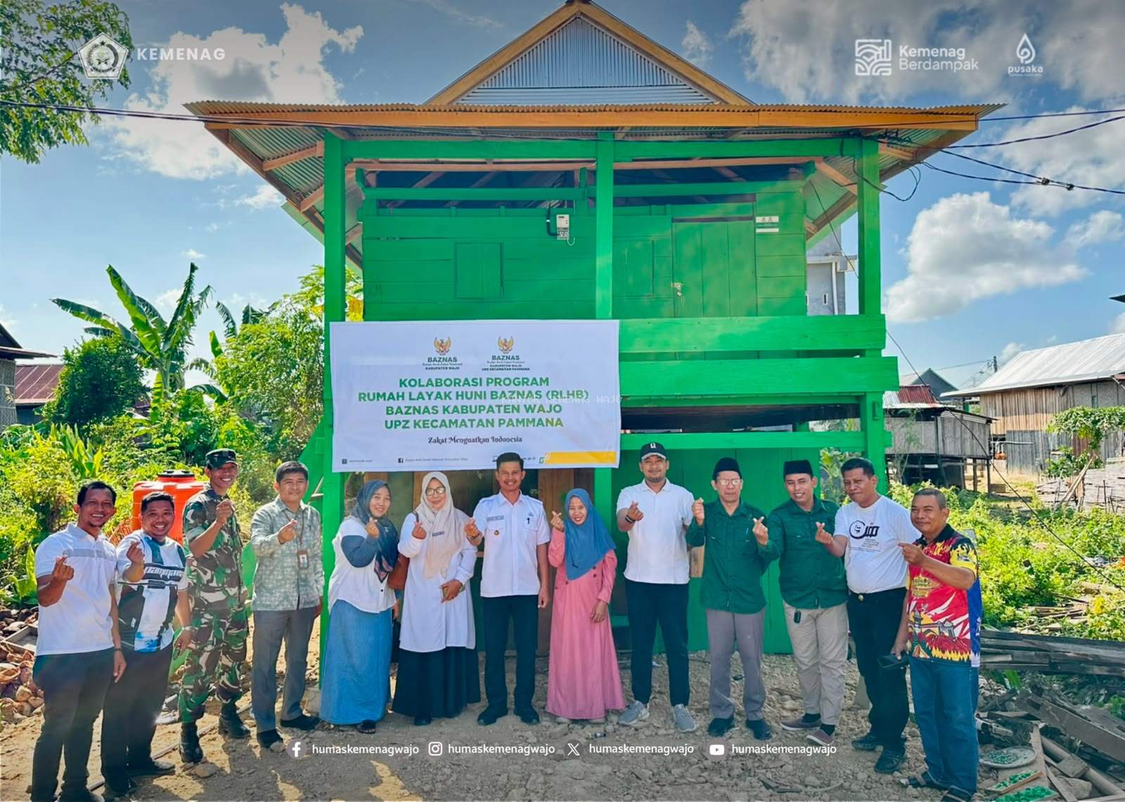 Tak Sekadar Bantuan! Kolaborasi Zakat di Pammana Ubah Rumah Mustahik Jadi Hunian Layak