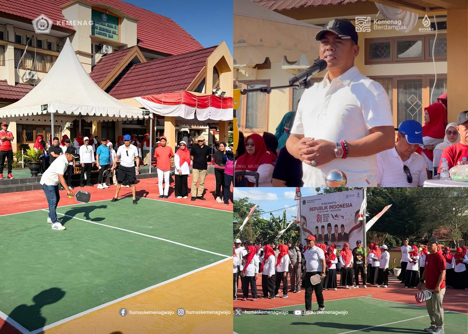 Turnamen Pickleball Resmi Dibuka, Kemenag Wajo Tuai Apresiasi dari Bupati Wajo